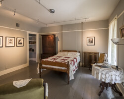17 Madison Street Guest Room – This room has served several different functions, but today it is the guest room, displaying portraits of Lucy Read Anthony and other close friends and women’s rights campaigners who stayed overnight in the Anthony home. 17 Madison Street Guest Room